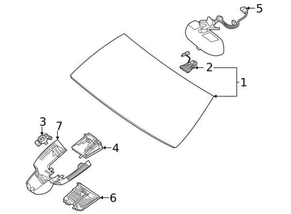 A1678274400 - Mercedes-Benz GLE-Class W167 rain sensor cover front A1678274400