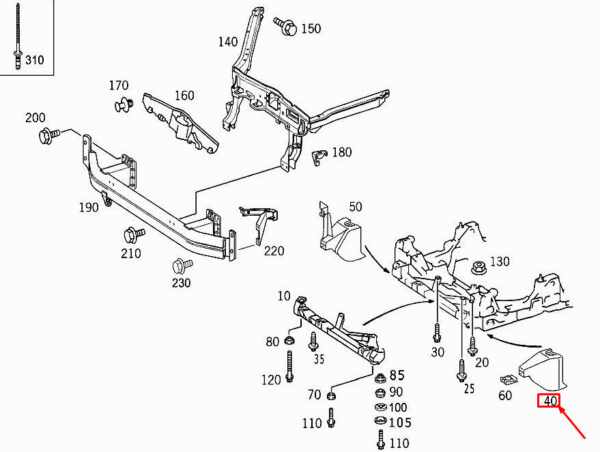 A1686200536 - NEW MERCEDES-BENZ A W168 LEFT COOLER AUXILIARY MANUAL PART A1686200536 ORIGINAL