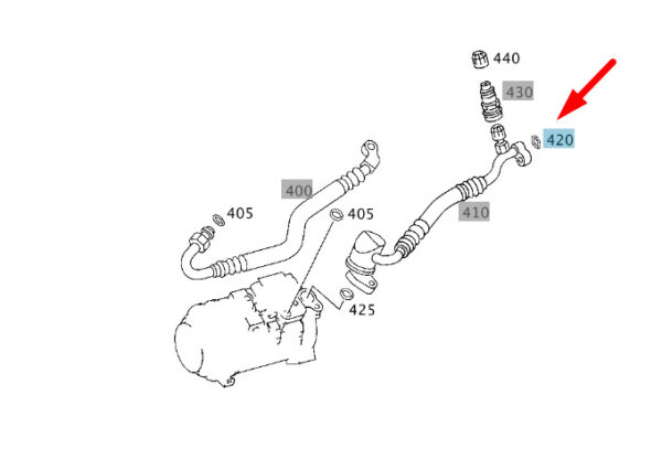 A1689971145 - NEW MERCEDES-BENZ E W210 COLD LINE O-RING A1689971145 GENUINE