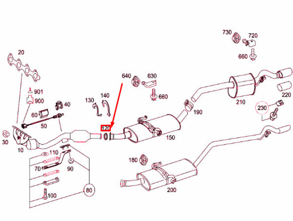 A1694920081 - Mercedes-Benz A W169 Flue Pipe Sealing Ring A1694920081 NEW GENUINE