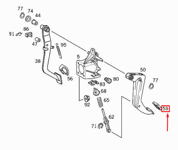 A1702900282 - NEW MERCEDES-BENZ C W205 CLUTCH PEDAL COVER A1702900282 GENUINE