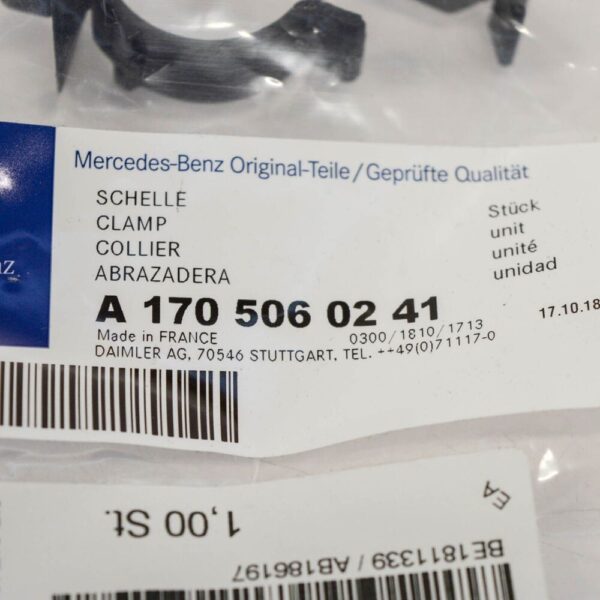 A1705060241 - NEW MB SLK R170 HELP COOLER CLAMP A1705060241 ORIGINAL
