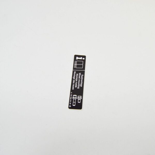 A1705840438 - Replacement Wheel Adhesive Label for Mercedes-Benz SLK R170 A1705840438 NEW