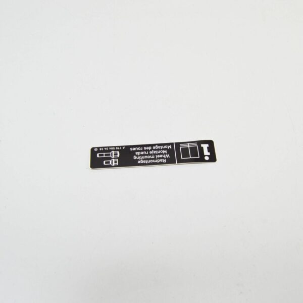 A1705840438 - Replacement Wheel Adhesive Label for Mercedes-Benz SLK R170 A1705840438 NEW