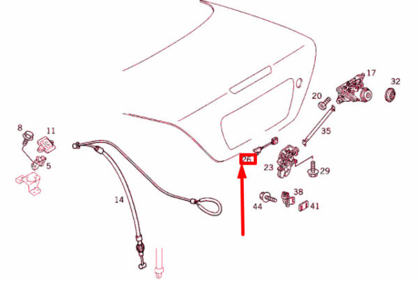 A1708201410 - NEW MERCEDES-BENZ SLK R170 REAR LID LOCK SWITCH A1708201410 ORIGINAL