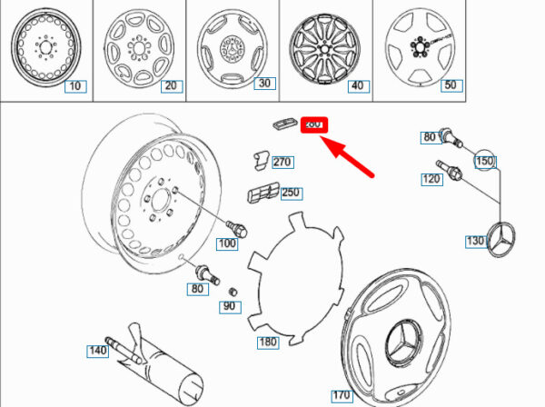 A1714011094 - NEW MERCEDES-BENZ CLA C117 WHEEL BALANCE WEIGHT 50G A1714011094 ORIGINAL