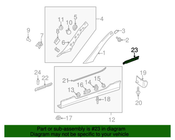A1716980562 - NEW MERCEDES-BENZ SLK CLASS REAR LEFT ROCKER PANEL SHAPE CLASS A1716980562