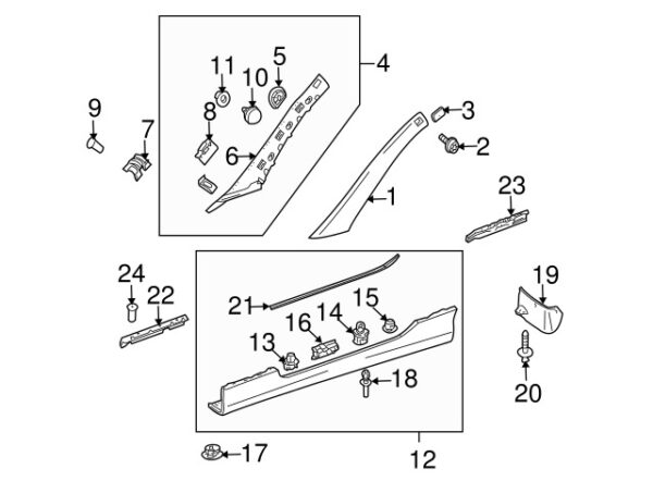 A1716980562 - NEW MERCEDES-BENZ SLK CLASS REAR LEFT ROCKER PANEL SHAPE CLASS A1716980562