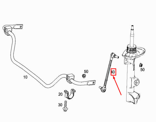 A1723230117 - NEW MERCEDES-BENZ SLK R172 FRONT LEFT STABILIZER LINK A1723230117 ORIGINAL