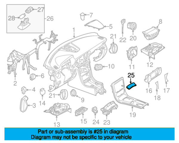 A17268000172A30 - Mercedes-Benz SLK-Class/SLC-Class R172 Instrument Panel Ashtray A17268000172A30