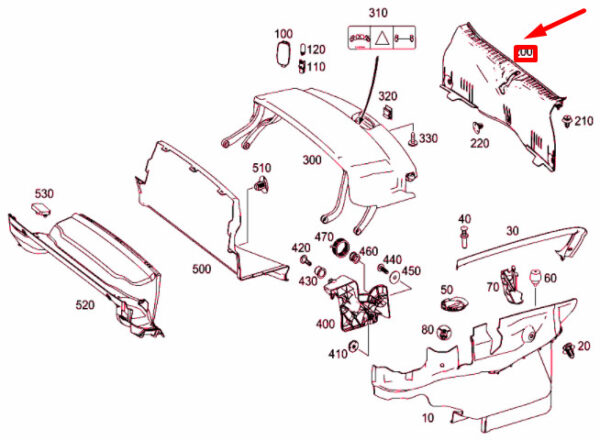A17269000419051 - NEW MB SLK R172 LOADING EDGE LINING LOADING SILL A17269000419051 ORIGINAL