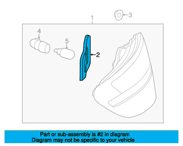 A1728260091 - Mercedes-Benz SLK-Class/SLC-Class R172 Left Tail Light Gasket A1728260091