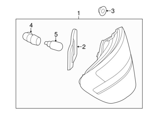 A1728260091 - Mercedes-Benz SLK-Class/SLC-Class R172 Left Tail Light Gasket A1728260091