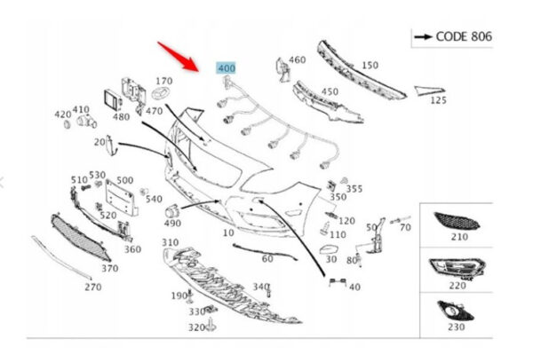 A176540670264 - Original Mercedes-Benz A176540670264 Electric Wiring
