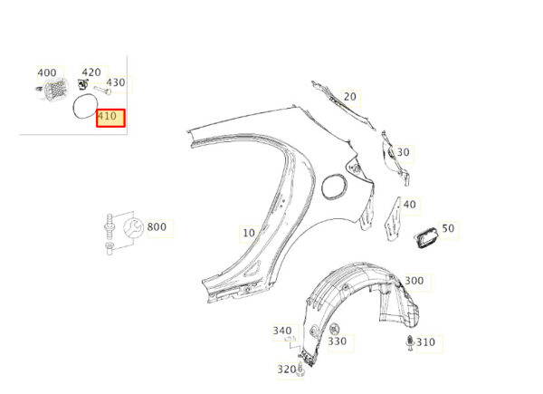 A1767570006 - Genuine Mercedes Benz A 180 200 220 CDI W176 Flap Panel A1767570006