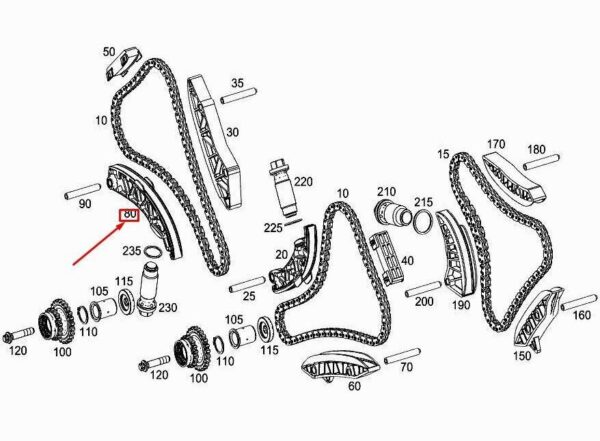 A1770504401 - NEW MERCEDES-BENZ E W213 ENGINE CHAIN VOLTAGE RAIL A1770504401 GENUINE