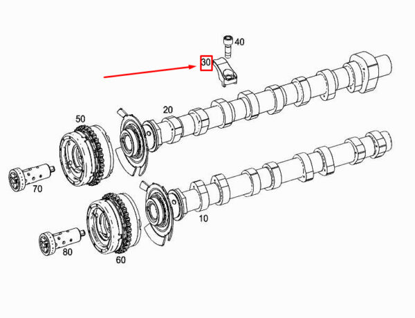 A1770510800 - New MERCEDES-BENZ E W213 Engine Camshaft Bearing Cover A1770510800