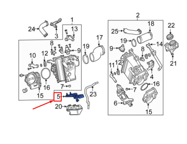 A1770900108 - NEW MERCEDES-BENZ S W222 RIGHT CHARGING AIR COOLER MOUNT A1770900108 GENUINE