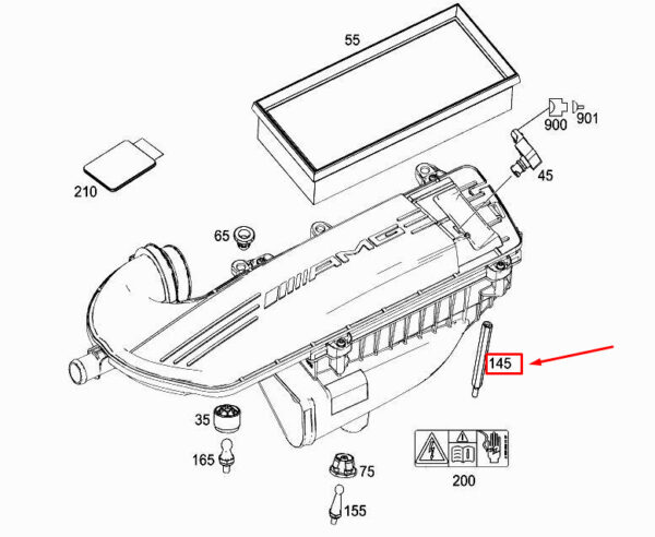 A1771530256 - NEW MERCEDES-BENZ E W213 LH AIR FILTER HOUSING CONNECT PART A1771530256 ORIGINAL