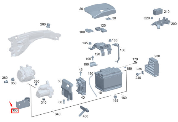A1771590900 - NEW MERCEDES-BENZ GLA H247 AMG TERMINAL: 30 BRACKET A1771590900 ORIGINAL