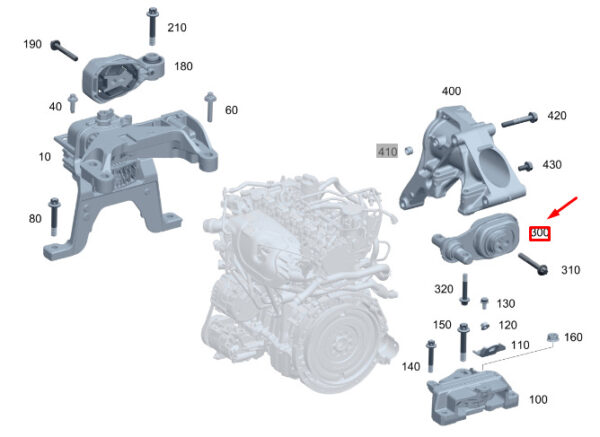 A1772400300 - NEW MERCEDES-BENZ GLA H247 AMG LOWER ENGINE STABILIZER MOUNT A1772400300