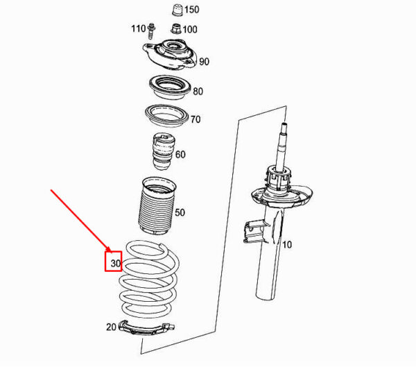 A1773211100 - NEW MERCEDES-BENZ A W177 FRONT COIL SPRING A1773211100