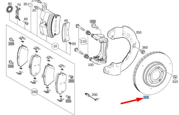 A1774210000 - Mercedes-Benz CLA C118 AMG brake disc front A1774210000 NEW ORIGINAL