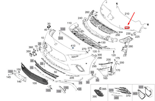 A1775405210 - New MERCEDES-BENZ A W177 Front Parking Aid Wiring Harness A1775405210