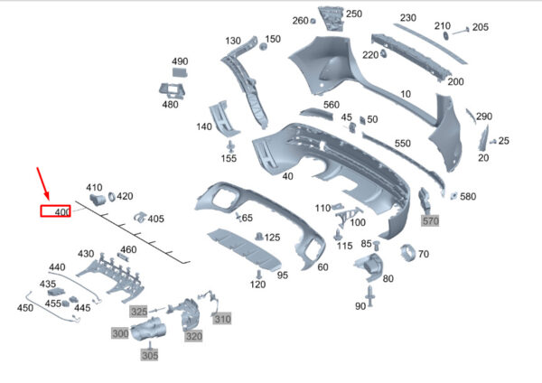 A1775408541 - MB GLA H247 cabling for rear parking aid A1775408541 original part