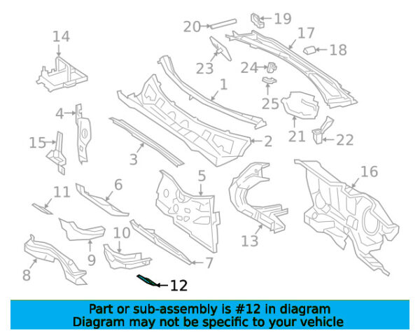 A1776253500 - Mercedes-Benz A-Class W177 Dashboard Mount Left Outside A1776253500