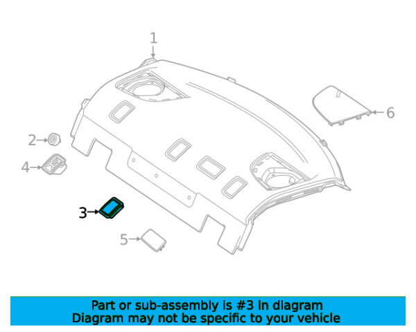 A17786817009051 - Mercedes-Benz A-Class W177 Package Rack Decorative Cap A17786817009051