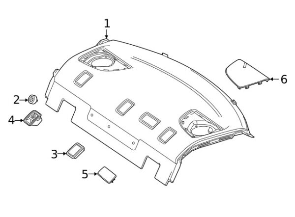 A17786817009051 - Mercedes-Benz A-Class W177 Package Rack Decorative Cap A17786817009051