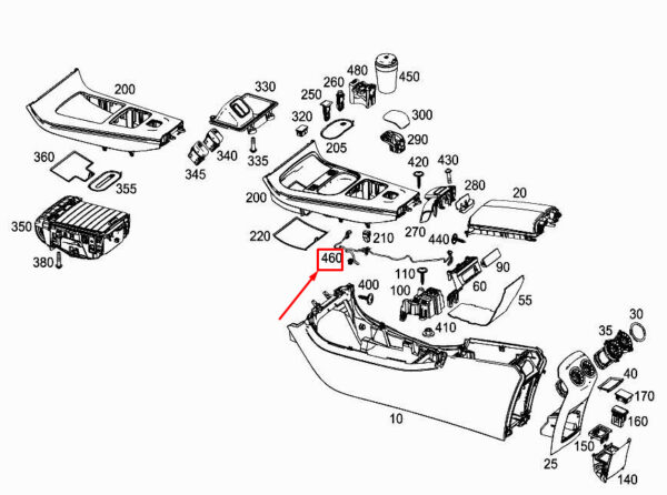 A1779065002 - MERCEDES-BENZ A W177 Centre Console Interior Lamp A1779065002 NEW GENUINE