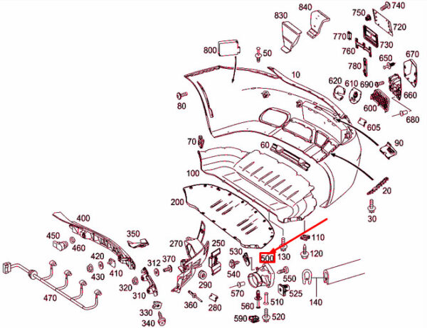 A1974900127 - New MERCEDES-BENZ SLS AMG C197 Rear Left Tail Pipe Cover A1974900127