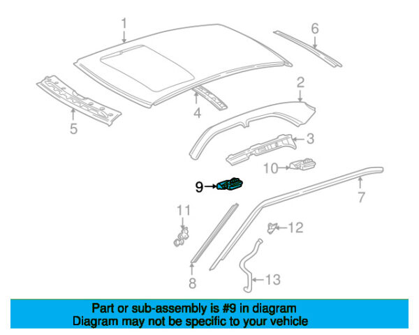 A2016980660 - Mercedes-Benz 190 W201 Front Upper Roof Drip Molding Clip A2016980660