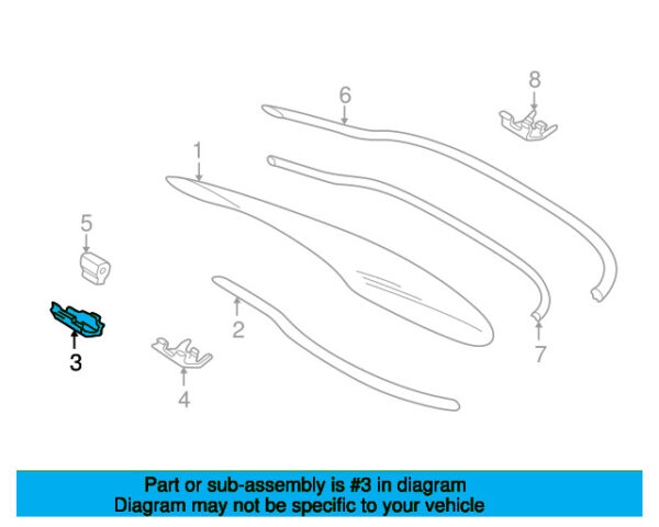 A2026780178 - Mercedes-Benz C-Class W202 Upper Rear Glass Trim Clip A2026780178