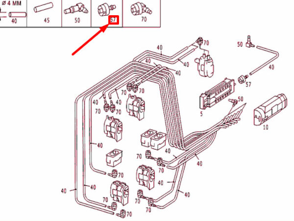 A2028000153 - NEW MERCEDES-BENZ C W203 VACUUM PUMP FITTING A2028000153 GENUINE