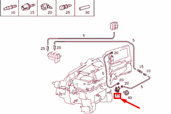 A2028000178 - NEW MERCEDES-BENZ SLK R170 HEATER SHIFT VALVES A2028000178 GENUINE