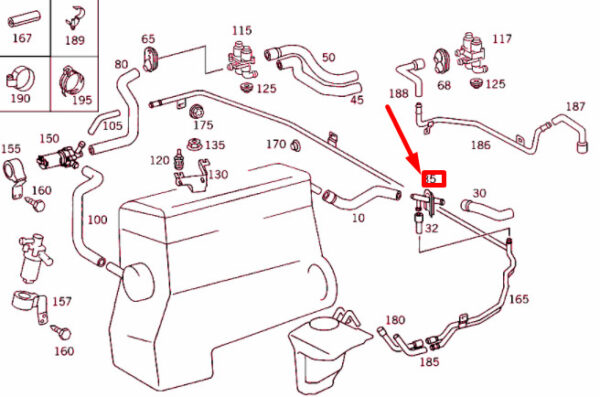 A2028321115 - NEW MB C W202 FEED THRU PARTITION PANEL PIPE LINE LHD A2028321115 ORIGINAL