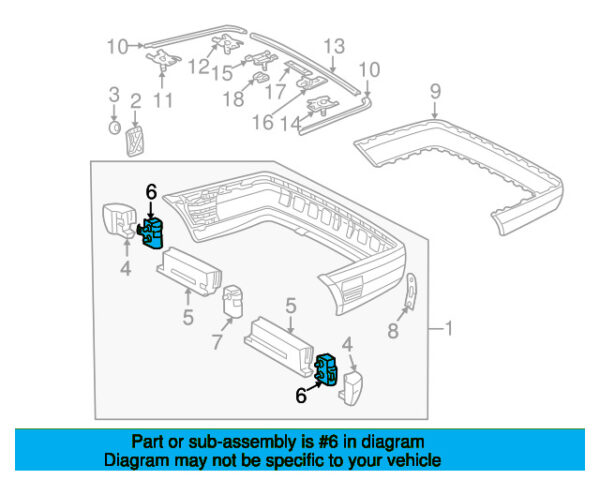 A202880021467 - Mercedes-Benz C-Class W202 bumper impact damper mount rear right