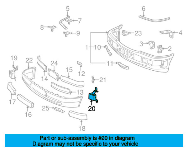 A202880071467 - Mercedes-Benz C-Class W202 Front Left Bumper Impact Absorber Bracket