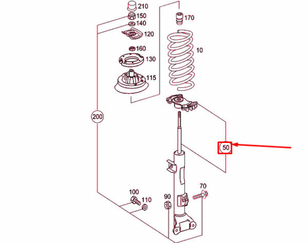 A203320753064 - NEW MERCEDES-BENZ C W203 FRONT SHOCK ABSORBER STRUT A203320753064 OEM