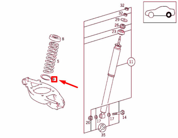 A2033240084 - Mercedes-Benz Shim Genuine A2033240084