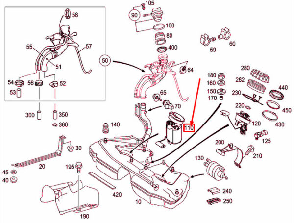 A2034702394 - NEW MERCEDES-BENZ C W203 FUEL TANK DELIVERY UNIT A2034702394 ORIGINAL