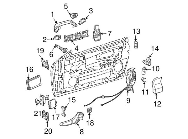A20372302247E94 - Mercedes-Benz C-Class W203 door edge protection front right A20372302247E94