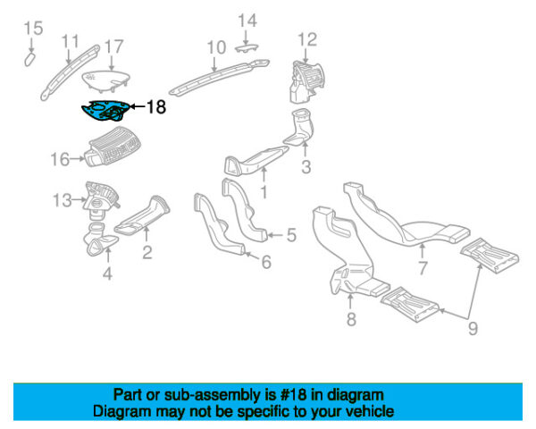 A20383045549116 - Mercedes-Benz C-Class W203 windshield freezer nozzle A20383045549116