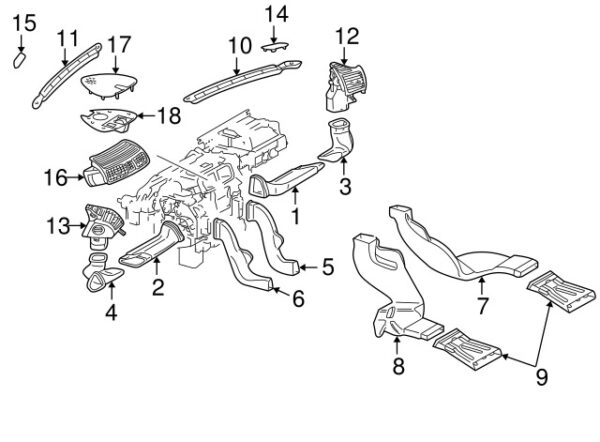 A20383045549116 - Mercedes-Benz C-Class W203 windshield freezer nozzle A20383045549116