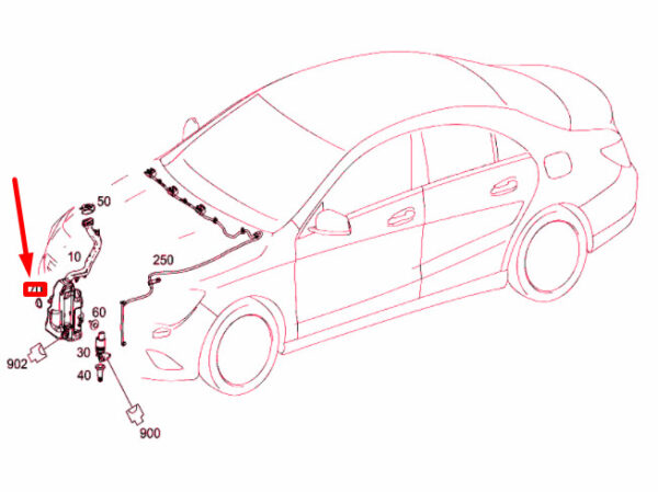 A2038690198 - NEW MERCEDES-BENZ C W203 WASHING SYSTEM RESERVOIR SEAL A2038690198 ORIGINAL