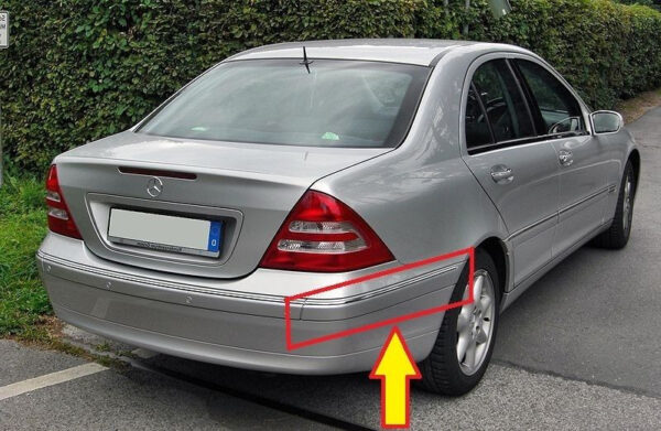 A20388528219999 - New Genuine MB W203 Rear Bumper Right Moulding Primed A20388528219999 OEM