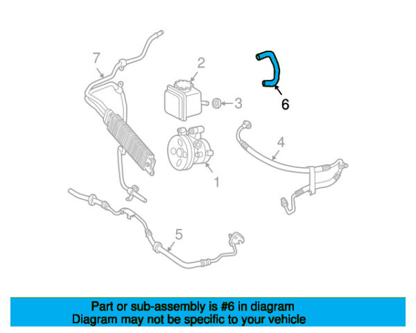 A2039976382 - Mercedes-Benz C-Class W203 Power Steering Return Hose A2039976382
